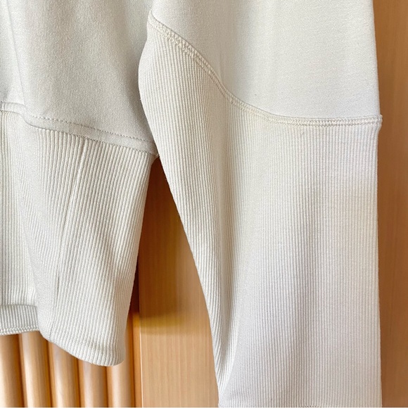 lululemon ribbed contoured waist crew sweatshirt cream - Picture 6 of 6